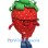 Strawberry Mascot Costume with Glasses