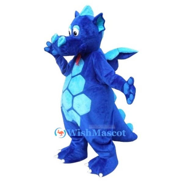 ‌Cute Blue Dragon Mascot Costume