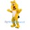 Vibrant Yellow Bulldog Mascot Costume