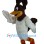 Brown & White Chicken Mascot Costume