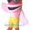 ‌Cool Pink Fish Mascot Costume