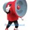 Red Megaphone Mascot Costume