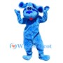 Blue Plush Dog Mascot Costume