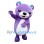 Purple Teddy Bear Mascot Costume