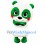 ‌Adorable Green Panda Mascot Costume