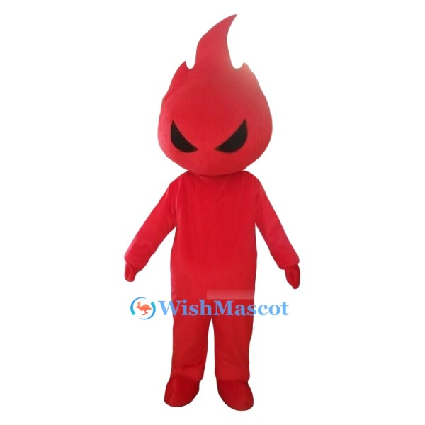 Red Flame Man Mascot Costume