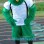 Sport Green Falcon Mascot Costume