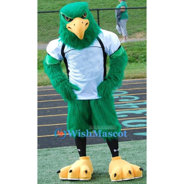 Sport Green Falcon Mascot Costume