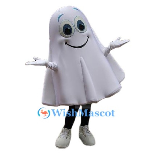 White Ghost Mascot Costume