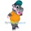 Baby Hippo Mascot Costume