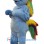 Blue Pony Mascot Costume