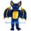 Muscle Blue Bat Mascot Costume