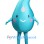 Cute Water Drop Mascot Costume