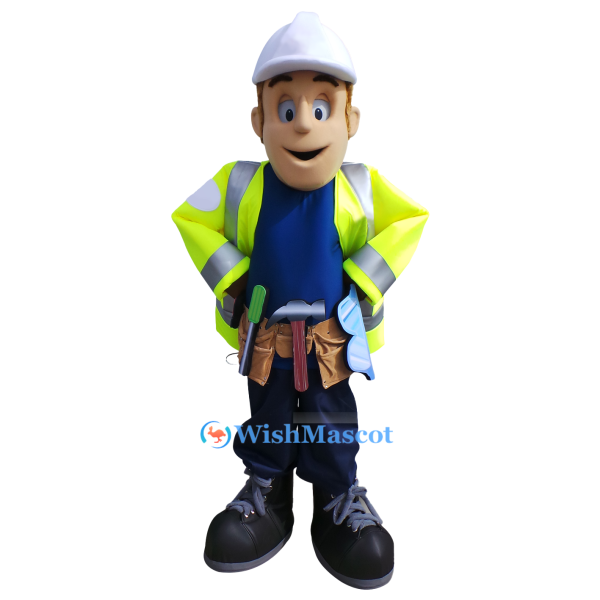 Professional Construction Worker Mascot Costume