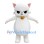 ‌Adorable White Cat Mascot Costume