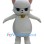 ‌Adorable White Cat Mascot Costume