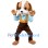 Cute Dog Mascot Costume with Overalls