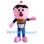 Strawberry Ice Cream Cone Mascot Costume