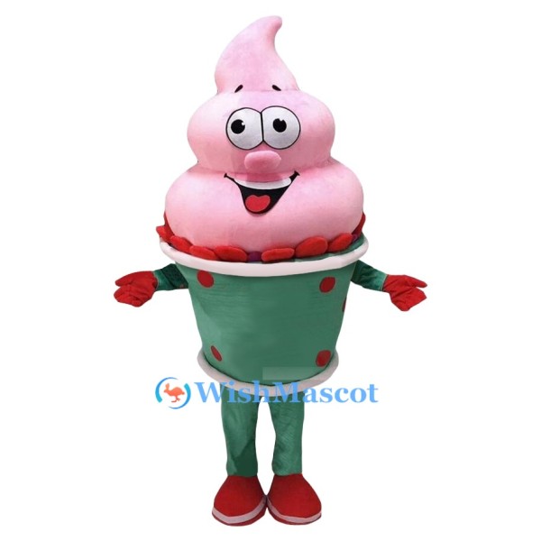 Pink Ice Cream Mascot Costume