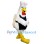 Chef White Chicken Mascot Costume