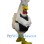 Chef White Chicken Mascot Costume