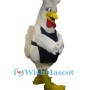Chef White Chicken Mascot Costume