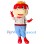 Fashionable Red Cow Mascot Costume