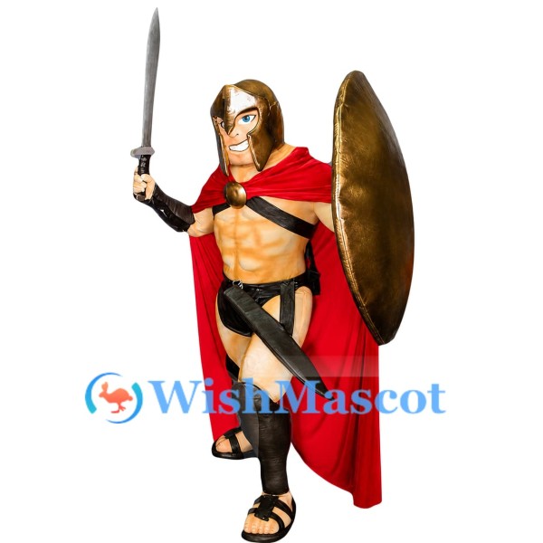 Spartan Warrior Mascot Costume