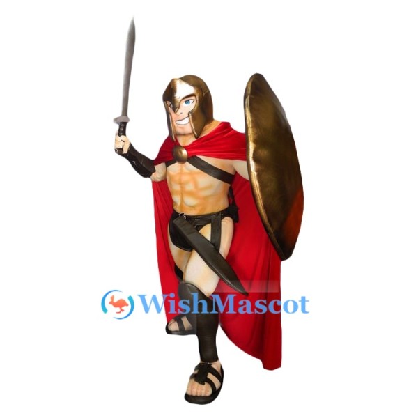 Spartan Warrior Mascot Costume