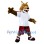 Sporty Brown Wolf Mascot Costume
