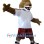 Sporty Brown Wolf Mascot Costume