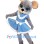 Blue Dress Mouse Mascot Costume