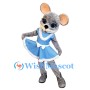 Blue Dress Mouse Mascot Costume