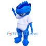 Blue Dinosaur Mascot Costume