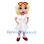 Blonde Lady Mascot Costume 
