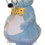 Charming Blue Mouse Mascot Costume