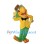 Festive Green Parrot Mascot Costume