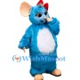 Blue Mouse Girl Mascot Costume