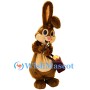 Brown Easter Bunny Mascot Costume