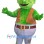 Friendly Green Monster Mascot Costume