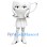 Chic White Teacup Mascot Costume