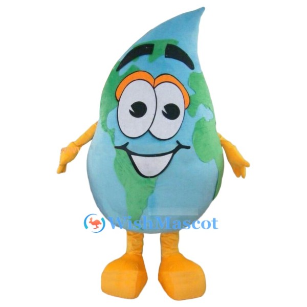 Earth Water Drop Mascot Costume