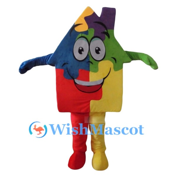 Rainbow Cabin Mascot Costume