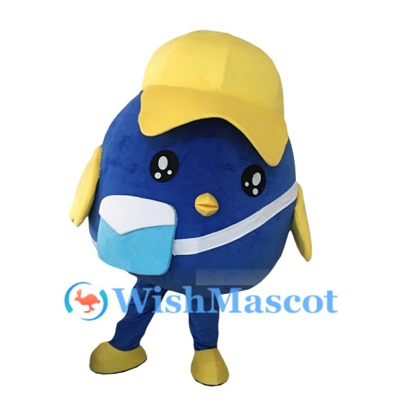 Cute Blue Bird Mascot Costume