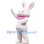Superb White Rabbit Mascot Costume