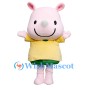 Cute Pink Rhinoceros Mascot Costume