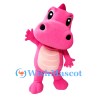 Pink Dinosaur Mascot Costume