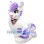 Purple & White Cat Mascot Costume