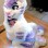 Purple & White Cat Mascot Costume
