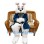 Blue Suit Wendell Rabbit Mascot Costume